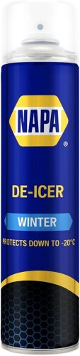 Napa De-Icer Spray  - 600ml Aerosol With FREE Squeegee Ice Scraper