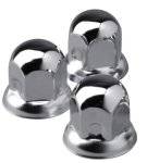 PAR654 33mm Stainless Steel Nut Caps for Steel Wheels (Pack of 20)