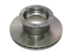 DT Spare Parts - Brake disc, D: 330 mm, 8 bores, P: 177 mm, M12 x 1,5, H: 129.5 mm, S: 34 mm, s: 26 mm - 3.62054