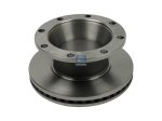 DT Spare Parts - Brake disc, D: 375 mm, 8 bores, P: 275 mm, d: 222 mm, H: 166.5 mm, S: 45 mm, s: 37 mm - 6.61011