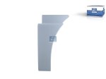 DT Spare Parts - Fender trim plate, right, rear, primed - 3.80351
