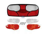 DT Spare Parts - Tail lamp glass, L: 344 mm, H: 140 mm - 10.99211