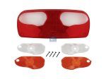 DT Spare Parts - Tail lamp glass, L: 344 mm, H: 140 mm - 10.99214