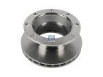 DT Spare Parts - Brake disc, D: 377 mm, 8 bores, b: 23 mm, P: 275 mm, d: 230 mm, H: 159.5 mm, S: 45 mm, s: 37 mm - 10.14102