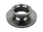 DT Spare Parts - Brake disc, D: 432 mm, 12 bores, P: 240 mm, M16 x 2, d: 210 mm, H: 138.5 mm, S: 45 mm, s: 37 mm - 7.36002