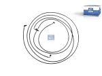 DT Spare Parts - Hose line, cabin tilt, D: 8.5 mm, M14 x 1,5, M12 x 1,5, L1: 1970 mm, 420 bar - 1.28193
