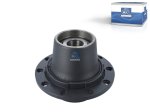 DT Spare Parts - Wheel hub, with bearing, d1: 150 mm, d2: 200 mm, D: 380 mm, 10 bores, b: 22 mm, P: 335 mm, M155 x 3, H: 285 mm - 10.10429
