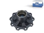 DT Spare Parts - Wheel hub, without bearings, d1: 120 mm, d2: 150 mm, D: 380 mm, 10 bores, b: 22 mm, P: 335 mm, M125 x 2, H: 205 mm - 10.10424