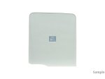 DT Spare Parts - Rear window, tinted green, right, single package, L: 765 mm, W: 660 mm - 6.72316