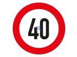 DT Spare Parts - Speed sign, self-adhesive, D: 200 mm, 40 km/h - 9.69441
