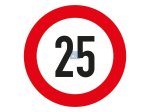 DT Spare Parts - Speed sign, self-adhesive, D: 200 mm, 25 km/h - 9.69439