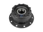 DT Spare Parts - Wheel hub, with bearing, d1: 150 mm, d2: 160 mm, D: 376.5 mm, 10 bores, b: 25 mm, P: 335 mm, H: 235 mm - 6.54010