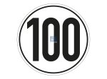 DT Spare Parts - Speed sign, self-adhesive, D: 200 mm, 100 km/h - 9.69430