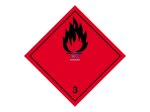 DT Spare Parts - Hazard label, self-adhesive, W: 100 mm, H: 100 mm, ADR, Class 3 - 9.69460