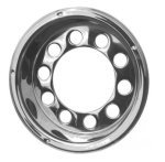 PAR641 22.5" Stainless Steel Open Centre Scandinavian Style Rear Wheel Liners (Pair)