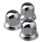 PAR653 32mm Stainless Steel Nut Caps for Steel Wheels (Pack of 20)