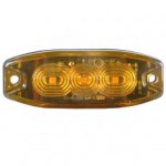 Durite - Ultra Slim Rear LED Direction Indicator Light, Amber Lens - 12/24V - 0-097-11