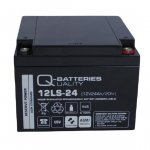 Q-Batteries - 12LS-24 12V 24Ah lead fleece battery / AGM VRLA with VdS