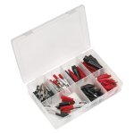 Sealey Crocodile Clip Assortment 60pc - Black & Red