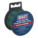 Sealey 8A Thick Wall Automotive Cable 6m - Green