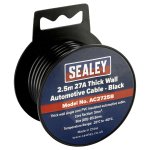 Sealey 27A Thick Wall Automotive Cable 2.5m - Black