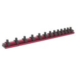 Sealey Premier Socket Retaining Rail Magnetic 1/4"Sq Drive 13 Clips