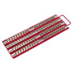 Sealey Premier Socket Rail Tray 1/4", 3/8" & 1/2"Sq Drive - Red