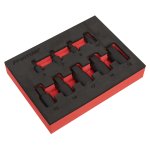 Sealey Premier Low Profile Hex Impact Socket Bit Set 1/4" & 3/8"Sq Drive 9pc