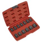 Sealey Premier Total Drive® Impact Socket Set 1/2"Sq Drive 13pc