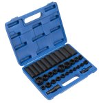 Sealey Premier Metric/Imperial Impact Socket Set 3/8" & 1/2"Sq Drive 32pc
