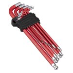 Sealey Premier Extra-Long Ball-End Hex Key Set 11pc