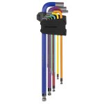Sealey Extra-Long Ball-End Hex Key Set - Imperial 9pc