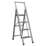 Sealey Aluminium Professional Folding Step Ladder 4-Step 150kg Capacity - EN 1483