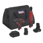 Sealey 2 x SV12 Series Cordless Power Tool Kit 12V - 2 Batteries