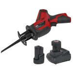 Sealey SV12 Series Cordless Reciprocating Saw Kit 12V 2Ah - 2 Batteries