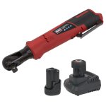 Sealey SV12 Series 1/2"Sq Drive Cordless Ratchet Wrench Kit 12V 2Ah - 2 Batteries