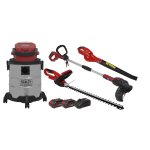 Sealey 4 x SV20 Series Cordless Garden Power Tool Kit 20V - 2 Batteries