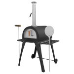Sealey Dellonda Large Outdoor Wood-Fired Pizza Oven & Smoker with Side Shelves & Stand