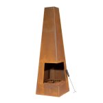 Sealey Dellonda Chiminea, Wood Burner, Heater for Outdoors W45cm x H150cm, Corten Steel