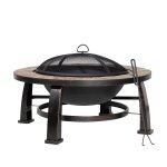 Sealey Dellonda 30" Deluxe Traditional Style Fire Pit/Fireplace/Outdoor Heater - Slate