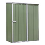 Sealey Dellonda Galvanized Steel Garden/Outdoor/Storage Shed, 1.5 x 0.8 x 1.9m, Pent Style Roof - Green
