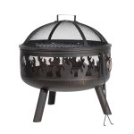 Sealey Dellonda Deluxe Firepit Fireplace Outdoor Patio Heater, Cooking Grill & Poker