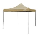 Sealey Dellonda Premium 3 x 3m Pop-Up Gazebo, PVC Coated, Water-Resistant Fabric, Supplied with Carry Bag, Rope, Stakes & Weight Bags - Beige Canopy