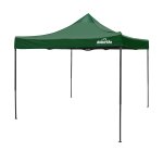 Sealey Dellonda Premium 3 x 3m Pop-Up Gazebo, PVC Coated, Water Resistant Fabric, Supplied with Carry Bag, Rope, Stakes & Weight Bags - Dark Green Canopy