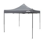 Sealey Dellonda Premium 3 x 3m Pop-Up Gazebo, PVC Coated, Water-Resistant Fabric, Supplied with Carry Bag, Rope, Stakes & Weight Bags - Grey Canopy