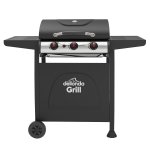 Sealey Dellonda 3 Burner Gas BBQ Grill, Ignition, Thermometer, Black/Stainless Steel