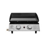 Sealey Dellonda 2 Burner Portable Gas Plancha 5kW BBQ Griddle, Stainless Steel - DG21