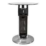 Sealey Dellonda Bistro Table with 1200W Heater, 65cm, Black/Stainless Steel