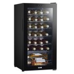 Sealey Baridi 28 Bottle Wine Fridge with Digital Touchscreen Controls & LED Light, Black