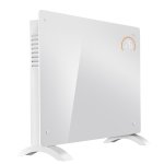 Sealey Baridi Electric Glass Panel Heater, 1500W, Thermostat Controlled 24Hr 7 Day Timer, Wi-Fi Enabled, Remote Control, White